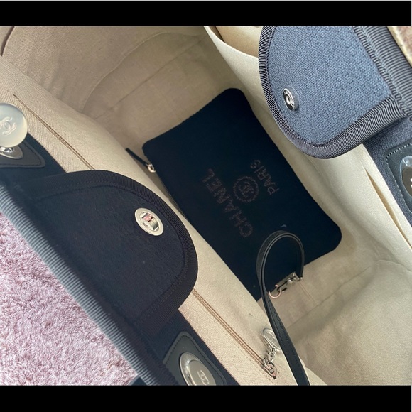 FULL SET - CHANEL Deauville Large Shopping Bag - Picture 12 of 16